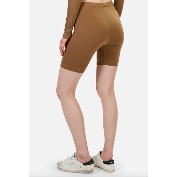 Cotton Citizen Milan Biker Short Olive Green Small Cotton Terry Stretchy Cozy - Picture 7 of 9